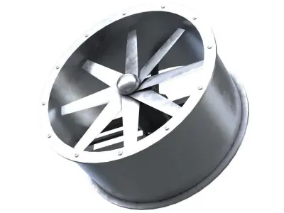 Axial Flow Fan 1 New Low-poly 3D model