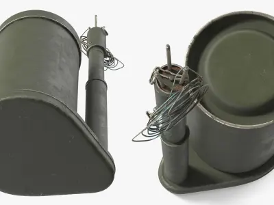 Vintage US Army M2 Anti Personnel Mine Green 3D model