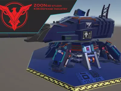 K35-Defense Industry  Celestial Spear Low-poly 3D model