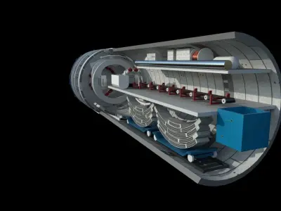 Tunnel Boring Machine Low-poly 3D model purchase