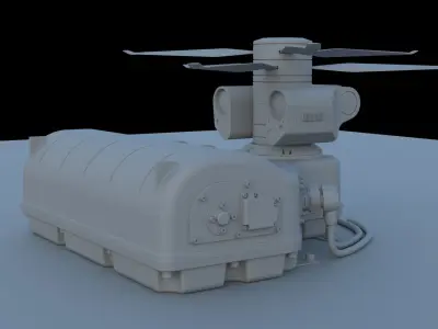 Tethered drone concept 3D model