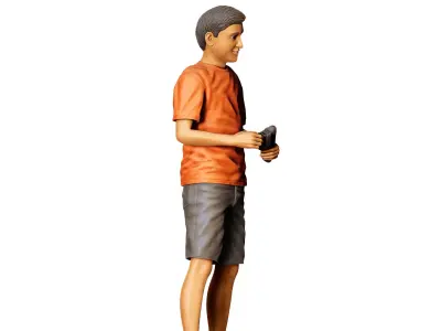 N4 Kids playing with RC car 3D print model