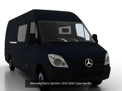 Mercedes Benz Sprinter L3H2 2009 Collection EU 3D Model Pack