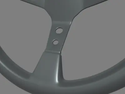 Steering Wheel Rally Car Low-poly 3D model