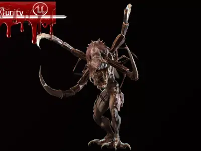 Monster Crab Low-poly 3D model