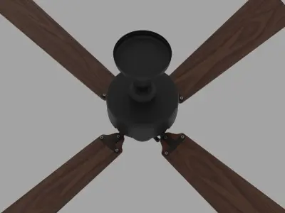 Vintage Ceiling Fan Free 3D model