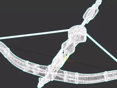 Bow and Arrow Ancient Crossbow - 3D Model 3D model