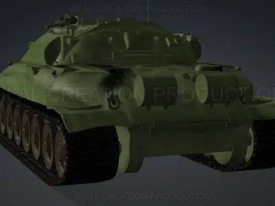 ANIMATED TANK Low-poly 3D model