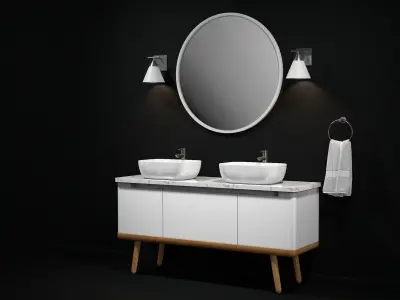 OVE Contrell 60 White 3D model