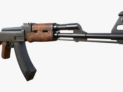 Assault Rifle AK47 Low-poly 3D model