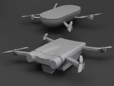 10 high detail drones 3D model
