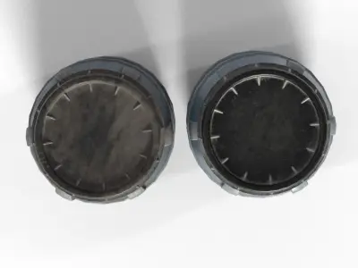 Lowpoly Plastic Barrels Low-poly 3D model