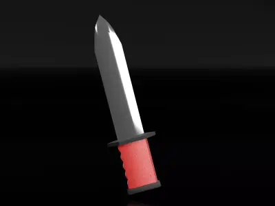 Zombie Knife Low-poly 3D model