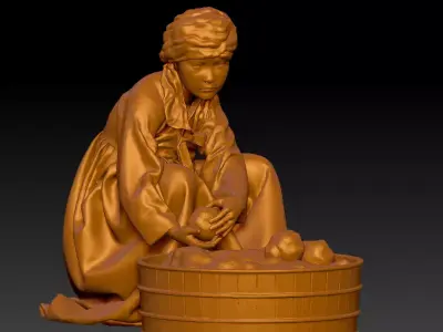 Refugees of the Korean War 3D model