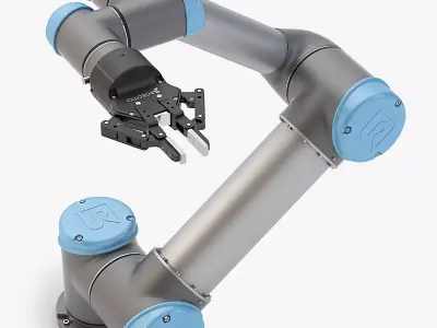 UR5 With Robotiq Two Finger Adaptive Gripper 3D model
