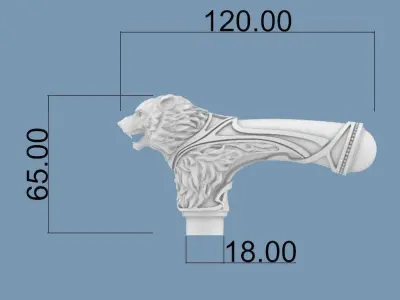 Cane Wolf 3D print model