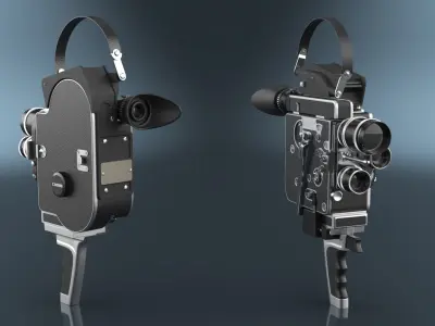 Multi-Lens Vintage Film Recorder 3D model