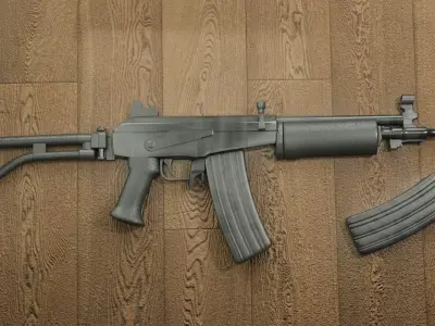 Galil  5 56 Low-poly 3D model