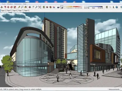 Sketchup Commercial Complex B7 3D model