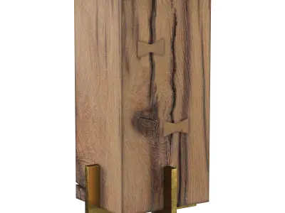 Oak Beam Stool 3D model