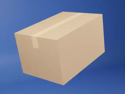 Low Poly Package Free low-poly 3D model