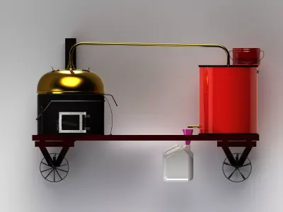 Alcohol distillation machines Free 3D model