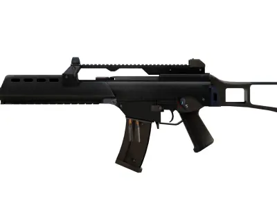 HK G36KV 3D Model High Detail Game Ready Rigged Low-poly 3D model