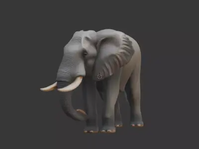Elephant 3D scan print 3D model