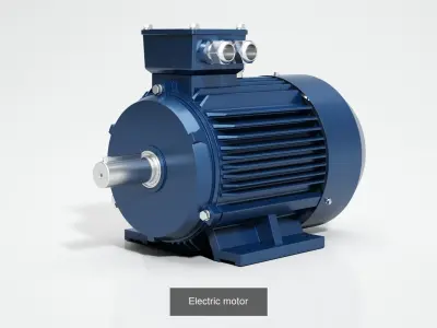 Electric motor 6 pcs 3D Model Pack