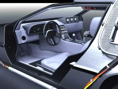 DeLorean DMC12 Time Machine Part II Edition 3D model