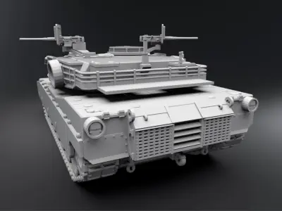 M1 Abrams Scale model  3D print model