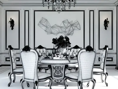 Interior Art - Restaurant Collection - Part 1 01 3D model