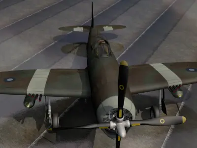 Republic Thunderbolt Mk-2 - RAAF 3D model
