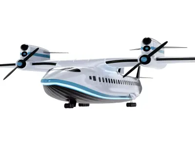 Flying boat 3D model purchase