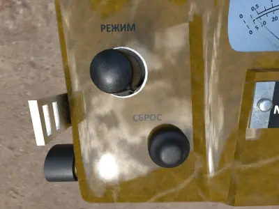 Portable device for measuring the level of radiation DP-5A Low-poly 3D model