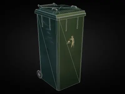 Trash Dumpster Low-poly 3D model buy