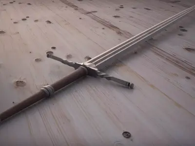  Hi-poly Witcher sworld 3D model
