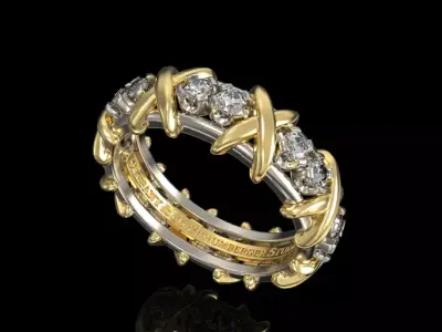 Tiffany Ring 19 size 3D model