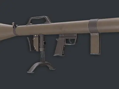 Rocket Launcher Game Ready 5   Low-poly 3D model