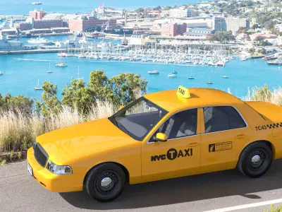  Yellow Taxi Simple Interior 