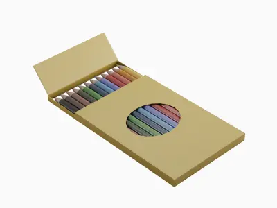 Colored Pencils Pack 04 Low-poly 3D model