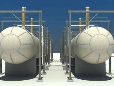 Gas Tank 3D model shop