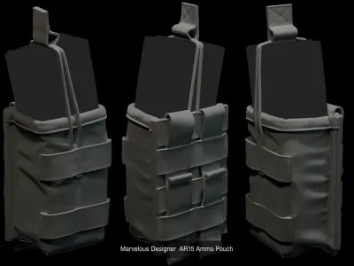 MarvelousDesigner Pouches 3D Model Pack