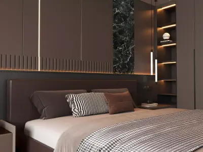 Bedroom interior 08 3D model