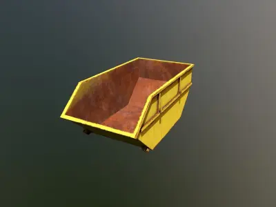 Garbage Container Low-poly 3D model get