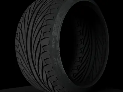 3d Tires - Low Poly - Game Ready tire champiro carrera 3D Model Pack
