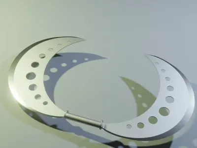 2 Blade Detachable Knife Low-poly 3D model