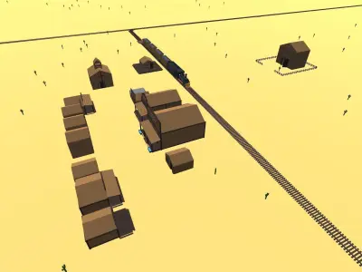 9t5 Low Poly Western Low-poly 3D model