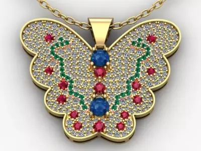 Butterfly Pendent 3D print model