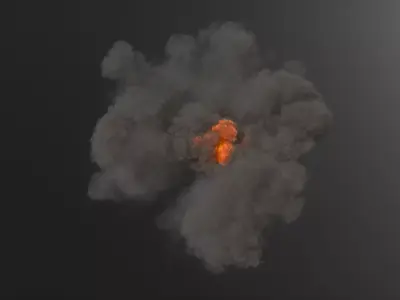 High Resolution Flak Midair Explosion 3D model buy